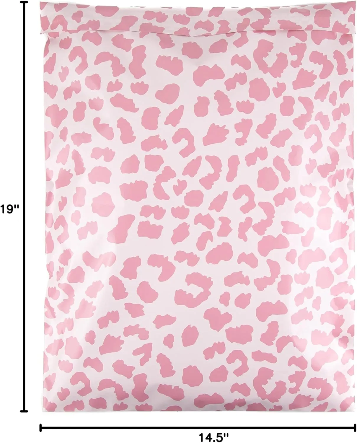 Inspired Mailers – Large Poly Mailers 14.5 x 19 – 50 Pack – Rose Gold Cheetah Design – Shipping Bags and Mailing Envelopes for Packaging