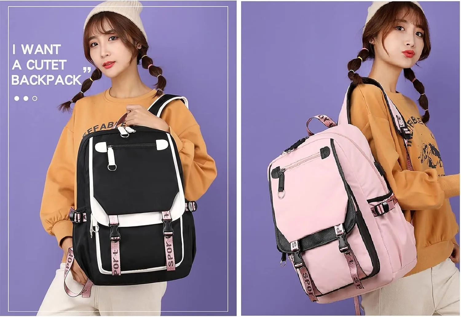 ISaikoy Anime Komi can't communicate Backpack Shoulder Bag Bookbag Student School Bag Daypack Satchel B11