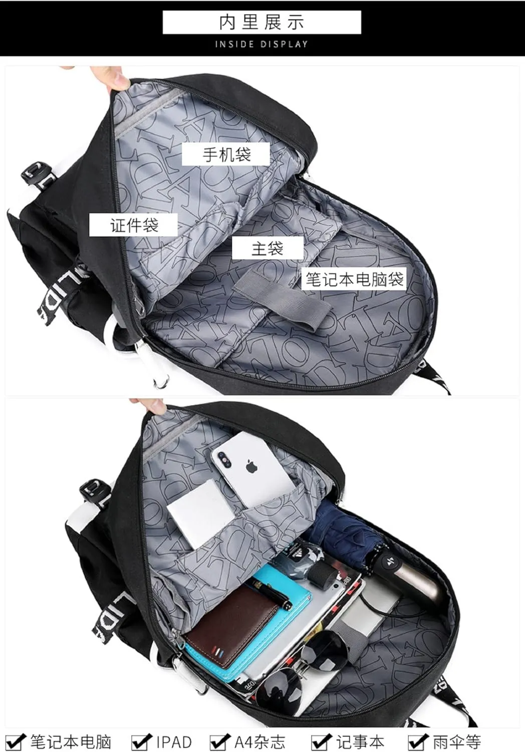 ISaikoy Anime Ouran High School Host Club Backpack Shoulder Bag Bookbag Student School Bag Daypack Satchel C13