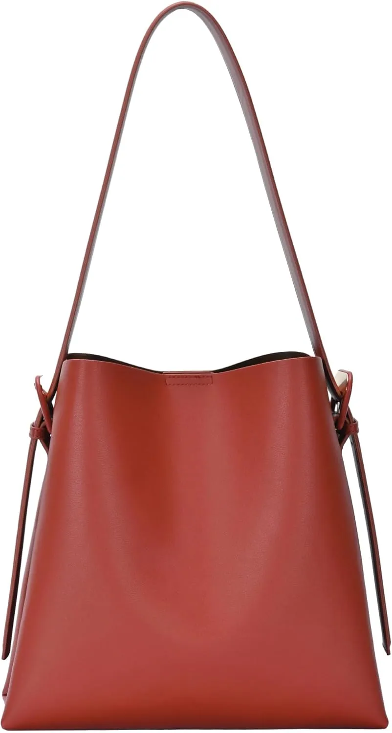 Ivy Divided Pocket Hobo Tote | Vegan Leather Tote with Adjustable Strap | Women's Purses, Handbags & Hobo Bags |
