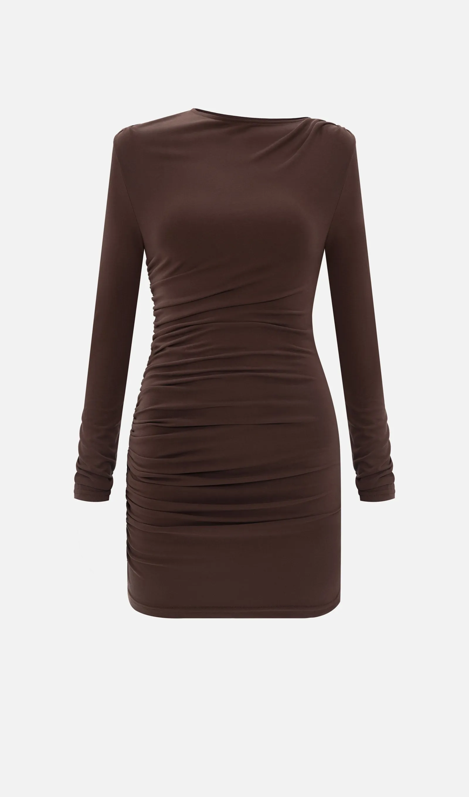 Jersey Pleated Mini Dress