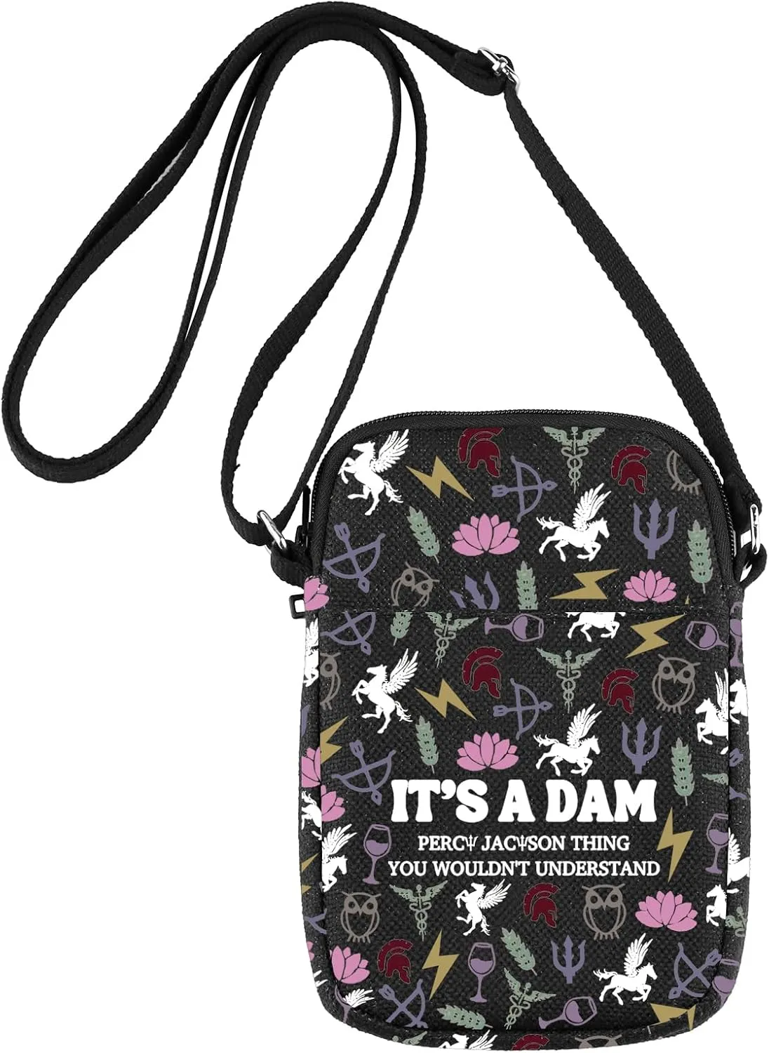 JNIAP Camp Half Blood Crossbody Bag Camp Jupiter Gift 13 Cabins Gift I'd Rather Be In Camp Half Blood Shoulder Bag ﻿