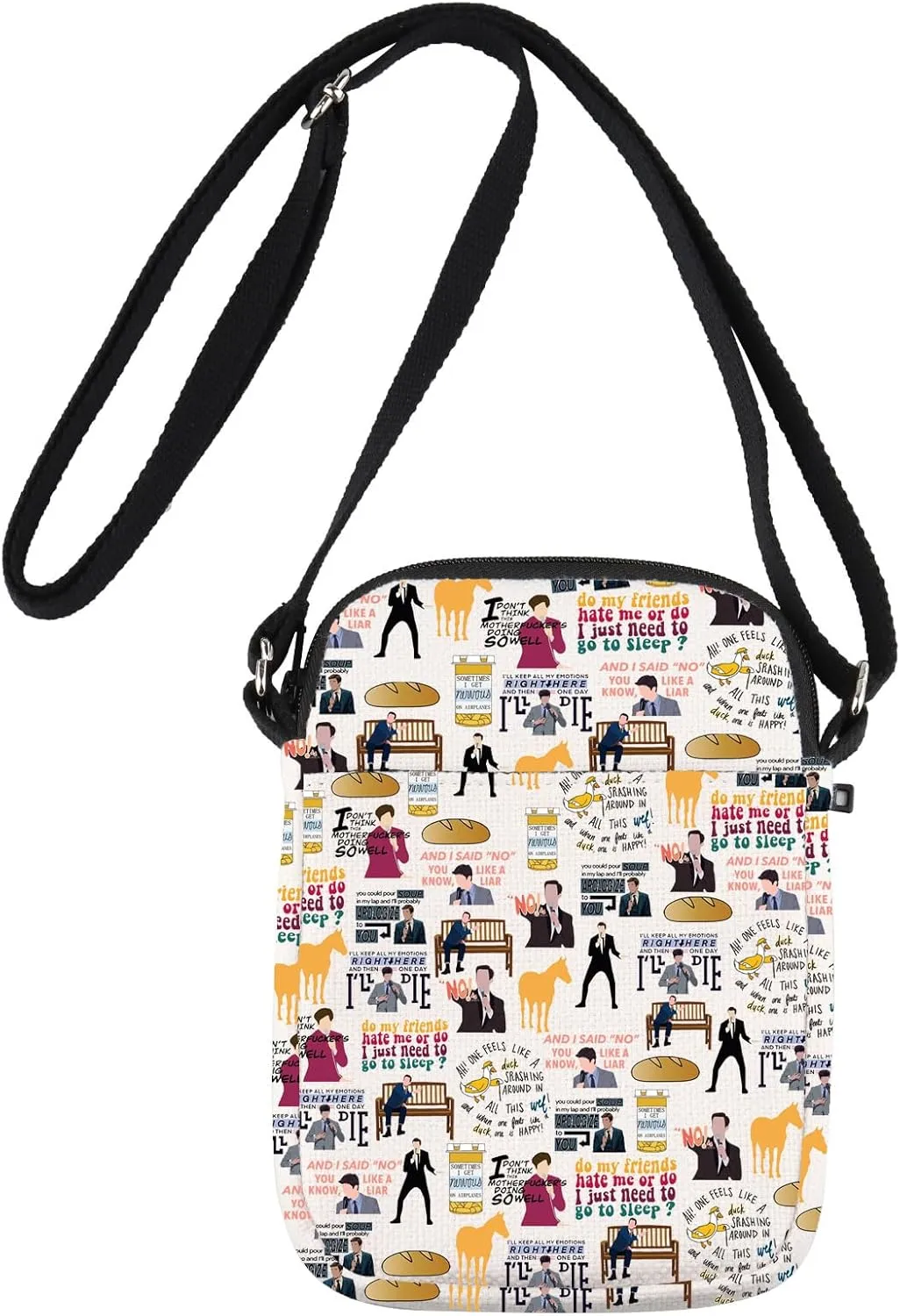 JNIAP Comedian Crossbody Bag Stand-Up Comedy Gift Just Because You're Accurate Doesn't Mean You're Interesting Shoulder Bag