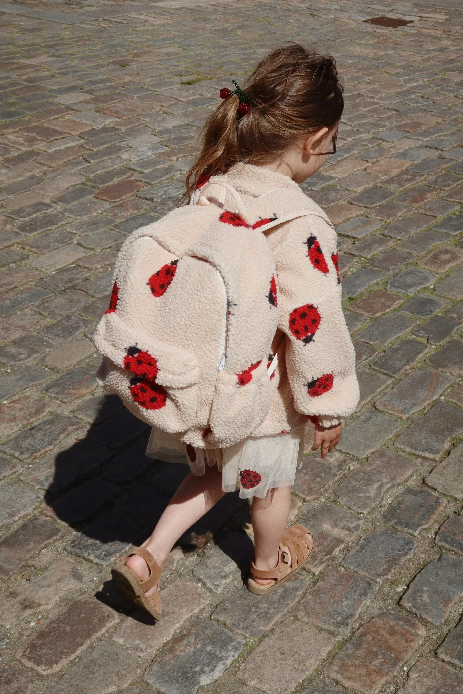 JODY TEDDY BACKPACK GRS - LADYBUG SAND