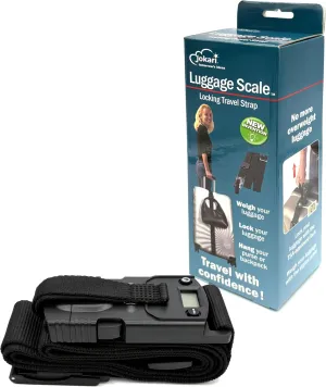 Jokari Adjustable Luggage Strap with Built-in Scale to Weigh Baggage, 3-Digit Combination Security Lock and Extendable Hook for Hanging Bags. Prevent Oversized Airline Fees and Secure Luggage (1)