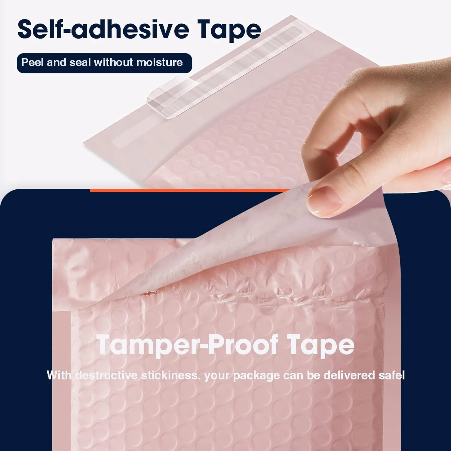 K&MJ 4x8 Bubble Mailer,50 Pc,Sakura Pink Bubble Mailers for Small Business,Padded Envelopes,Tear-Proof Self-Seal Thickened Bubbles Shipping Bags,for Packaging Jewelry,Makeup,Electric Product ect