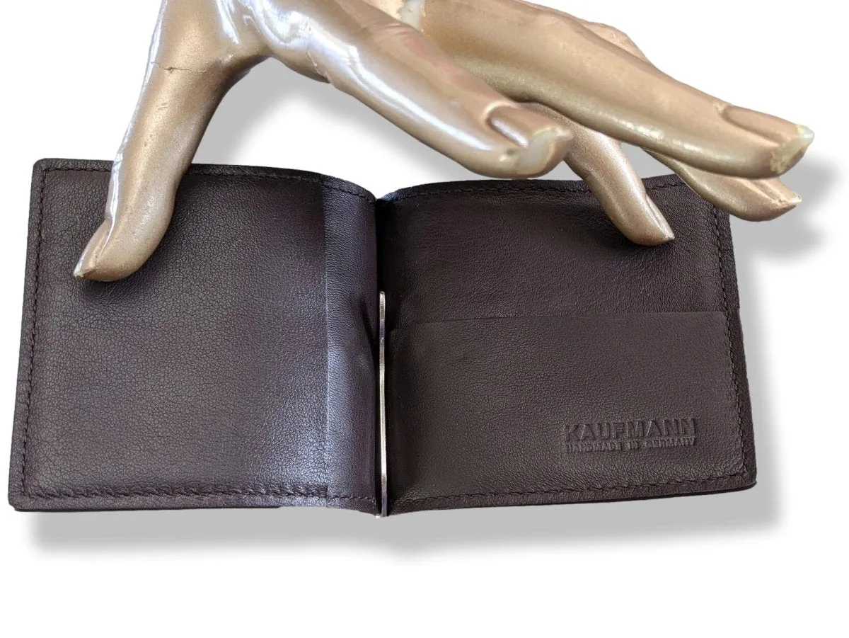 Kaufmann Brown Elephant Skin Money Clip - Card holder Rare New!
