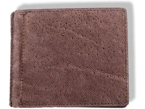 Kaufmann Brown Elephant Skin Money Clip - Card holder Rare New!