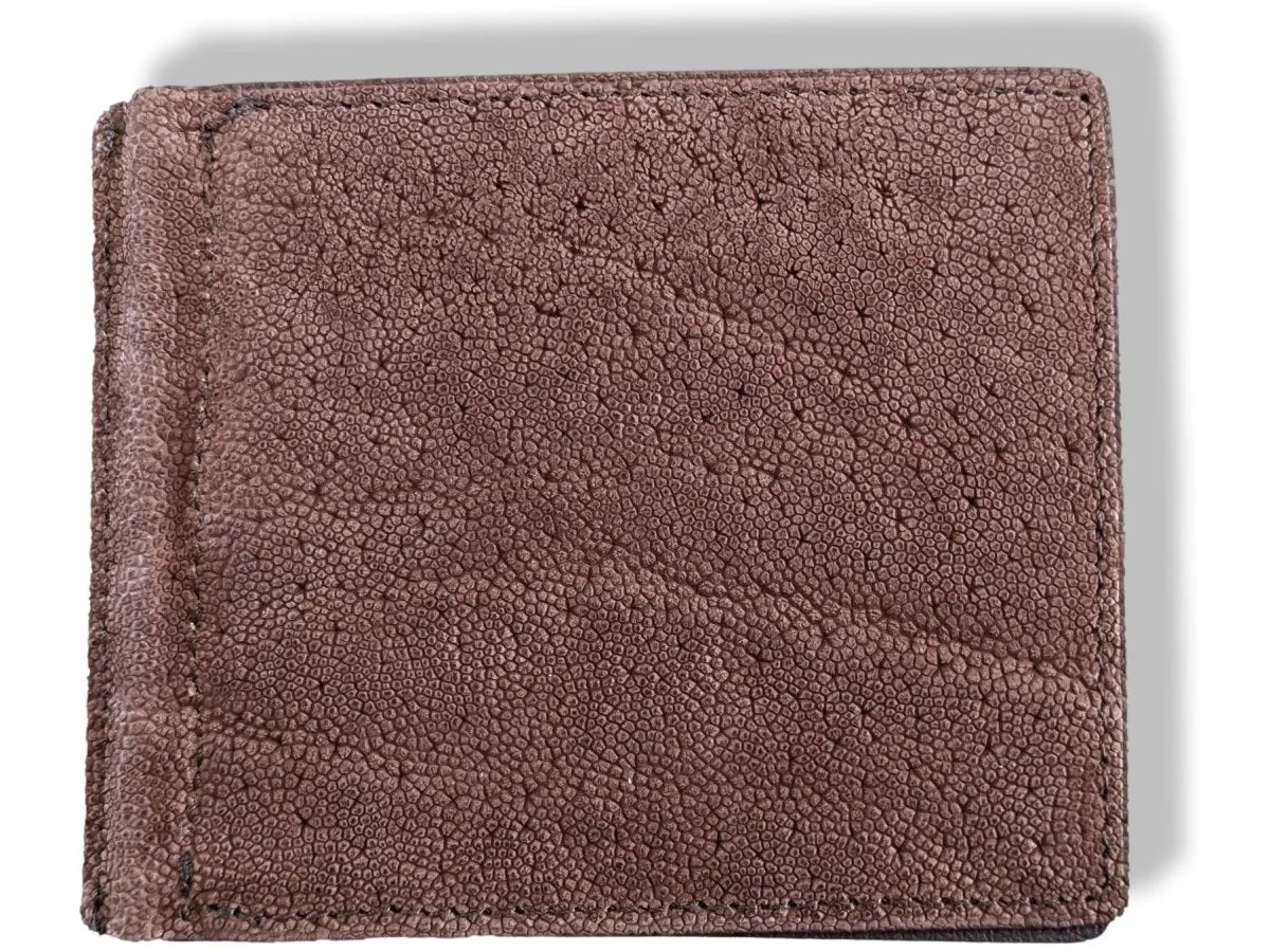 Kaufmann Brown Elephant Skin Money Clip - Card holder Rare New!