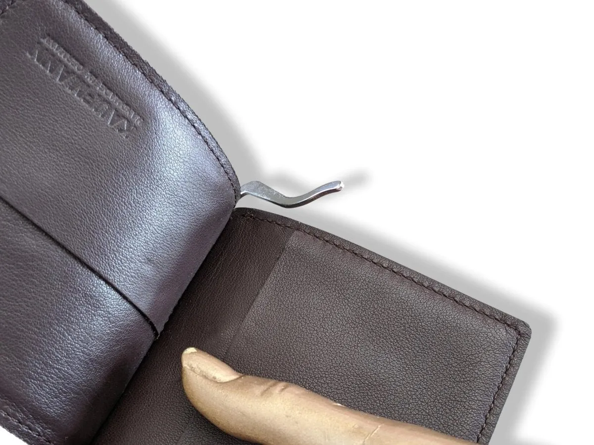 Kaufmann Brown Elephant Skin Money Clip - Card holder Rare New!