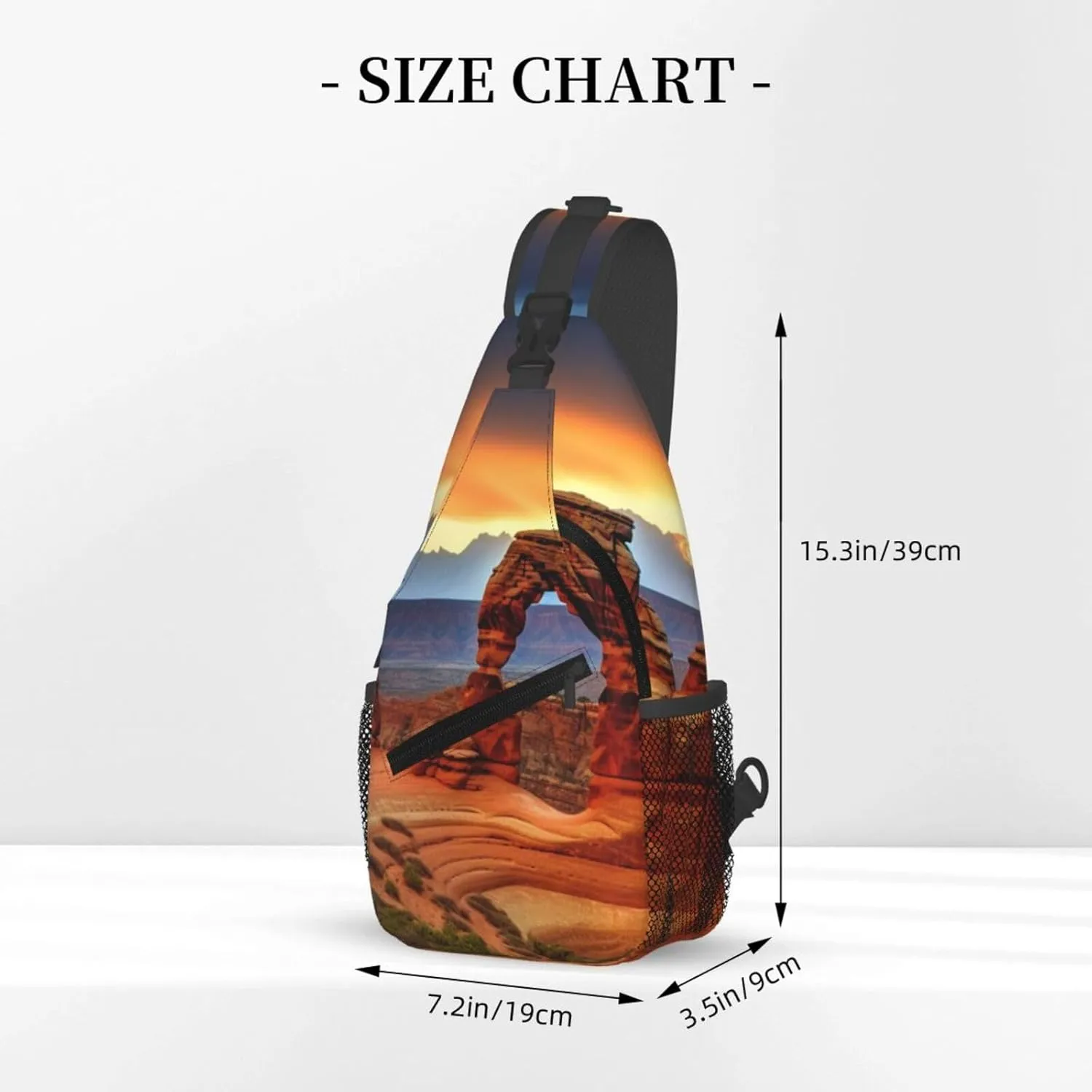 KHiry Sling Bag for Women Men Crossbody Bag Small Sling Backpack Blue Owl Chest Bag Hiking Daypack