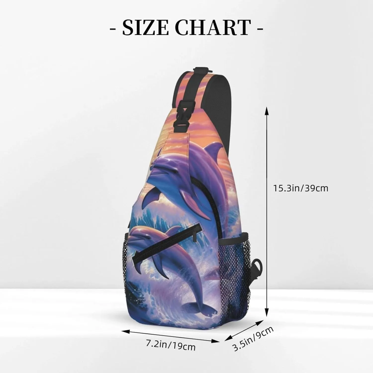 KHiry Sling Bag for Women Men Crossbody Bag Small Sling Backpack Swamp Egret Chest Bag Hiking Daypack