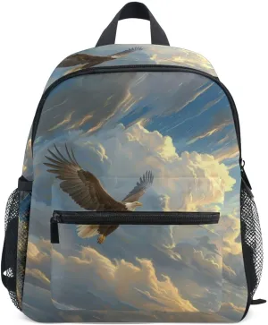 Kids Backpack for Boys Girls Toddler Bags Children Preschool Flying Falcon Kindergarten Small 3-8 Years Old Chest Strap