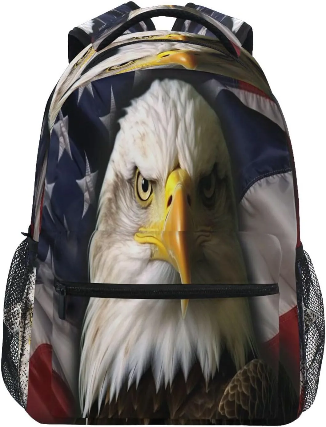 Kigai American Flag Falcon Travel Backpack for Men and Women Lightweight College Laptop Backpack Business Computer Bag Shoulder Bag Casual Daypack
