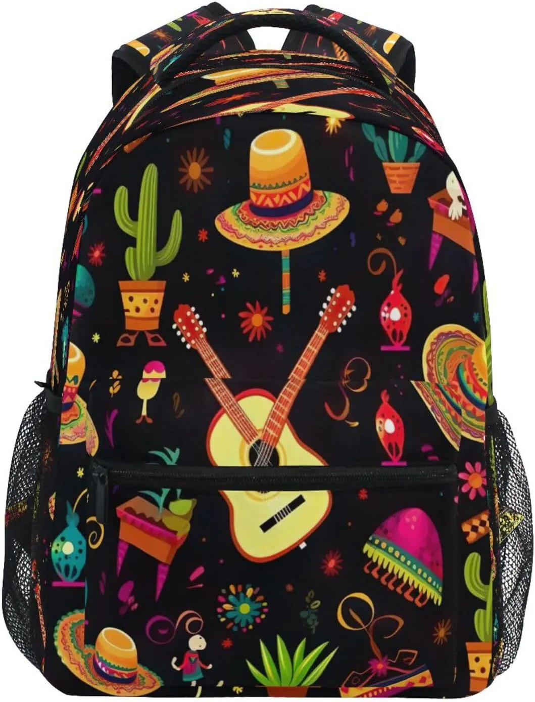Kigai Mexican Flavor Travel Backpack for Men and Women Lightweight College Laptop Backpack Business Computer Bag Shoulder Bag Casual Daypack