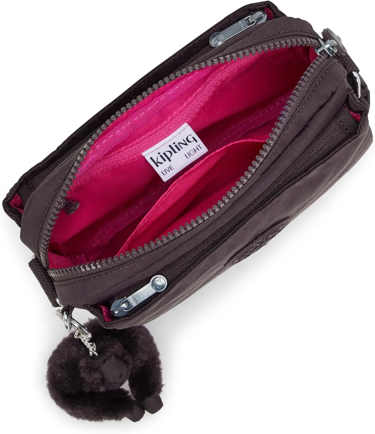 Kipling Women's Abanu Crossbody Bag, Lightweight, Adjustable Waist Pack with Multi-Compartment Zip Pockets