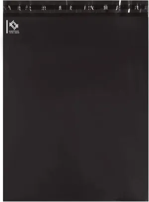KKBESTPACK 100 Pcs 12x15.5 Poly Mailer Envelopes Shipping Bags Self Adhesive Waterproof Bags (Black), 12 x 15.5