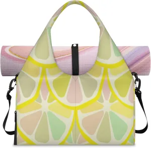 KOBLEN Yoga Gym Bags for Women Duffel Bag with Shoe Compartment and Yoga Mat Portable Weekender Bags for Pilates Travel Offices Workout Beach