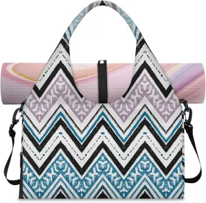 KOBLEN Yoga Gym Bags for Women Duffel Bag with Shoe Compartment and Yoga Mat Portable Weekender Bags for Pilates Travel Offices Workout Beach