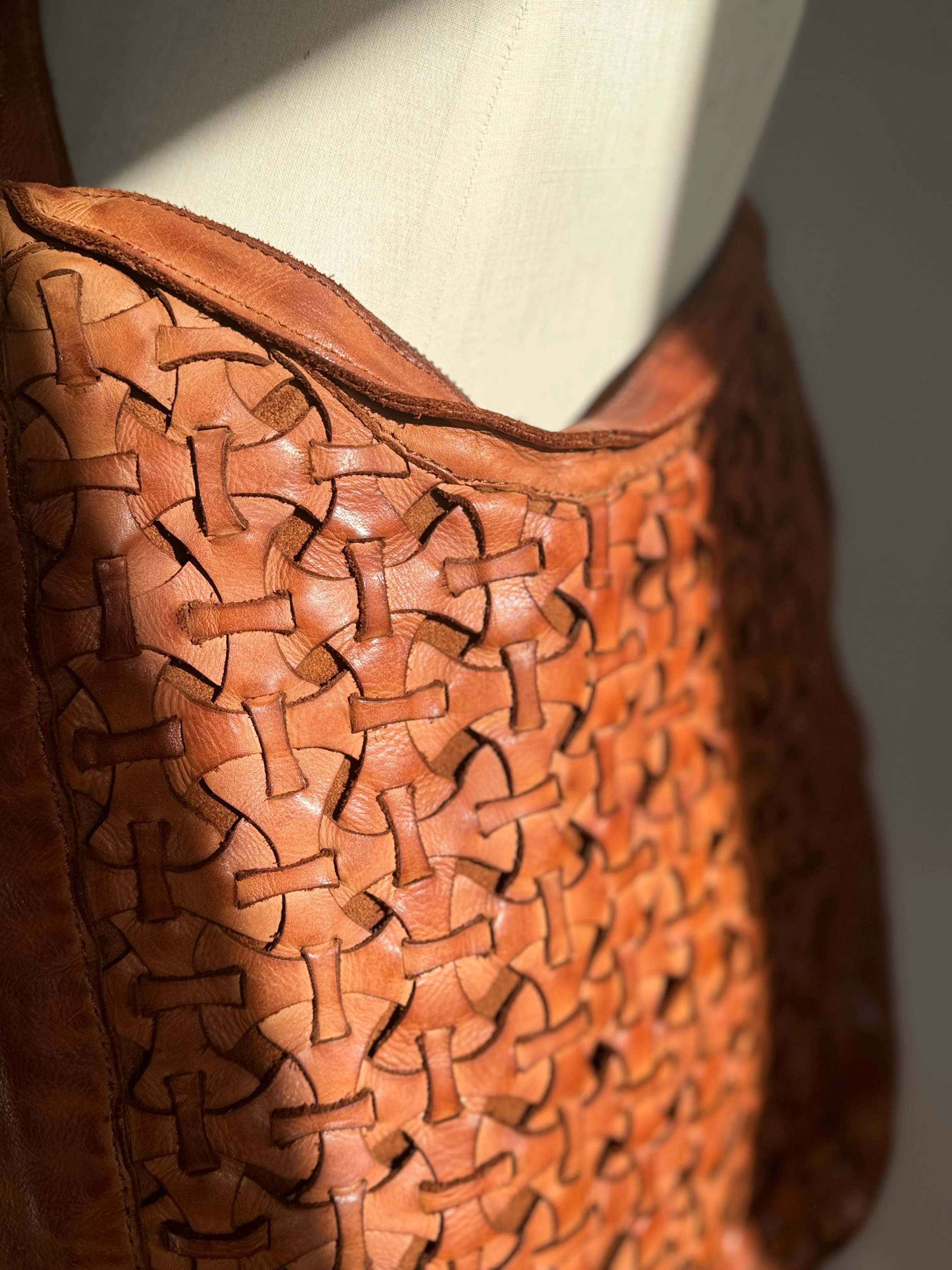 Kompanero Vintage Bag - Large Weaved Shoulder Bag