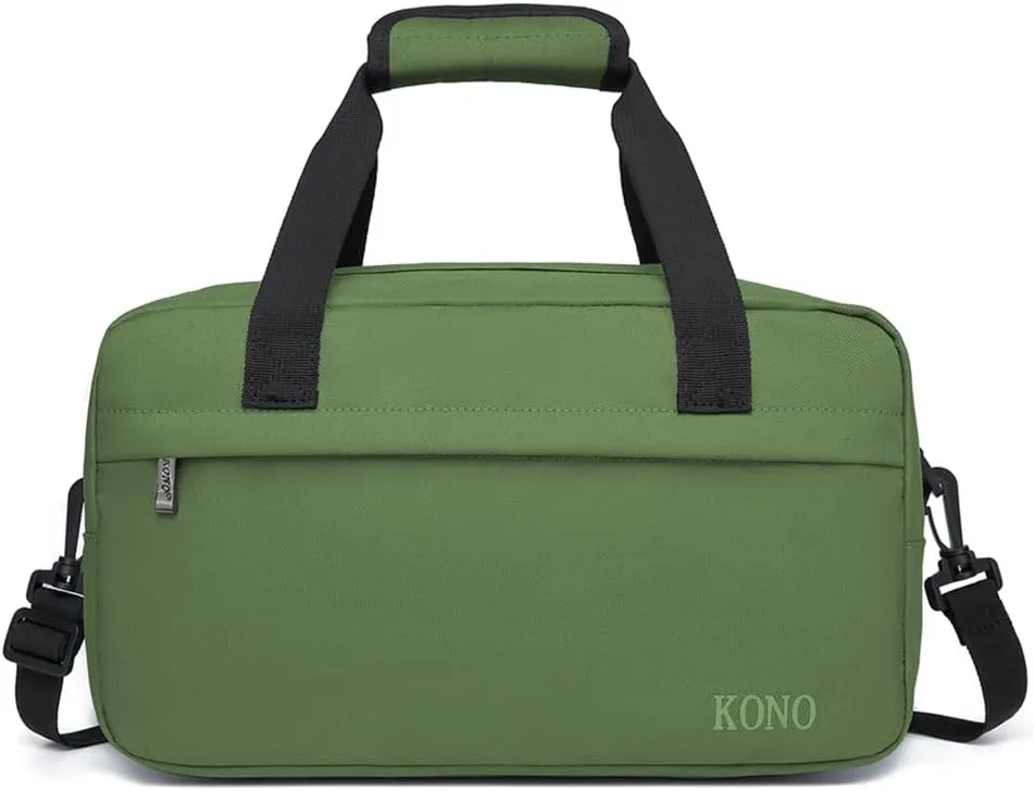 Kono Travel Duffel Bag 14L Under Seat Carry-on Bag Sports Tote Gym Bag Weekender Overnight Bags 13.78"x7.87"x7.87" Green