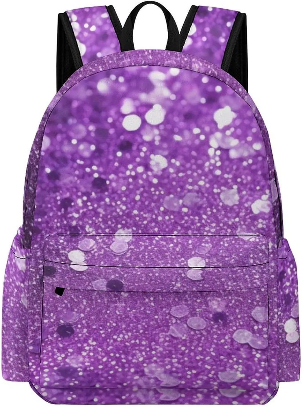 Laptop Backpack for Women Men Daypack Waterproof Sparkling Purple Glitter Computer Bag Business Work Bag for Travel