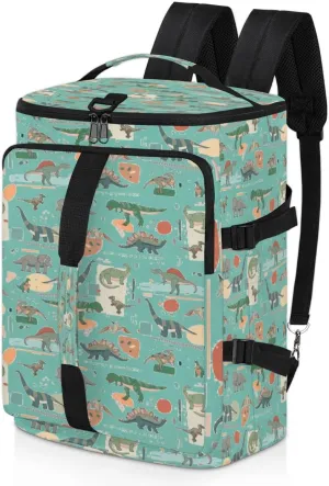 Large Sports Gym Bag With Shoe & Laptop Compartment 47L Waterproof Travel Duffel Bags for Men Women Animal Dinosaur Theme Luggage Backpack Duffle Bag