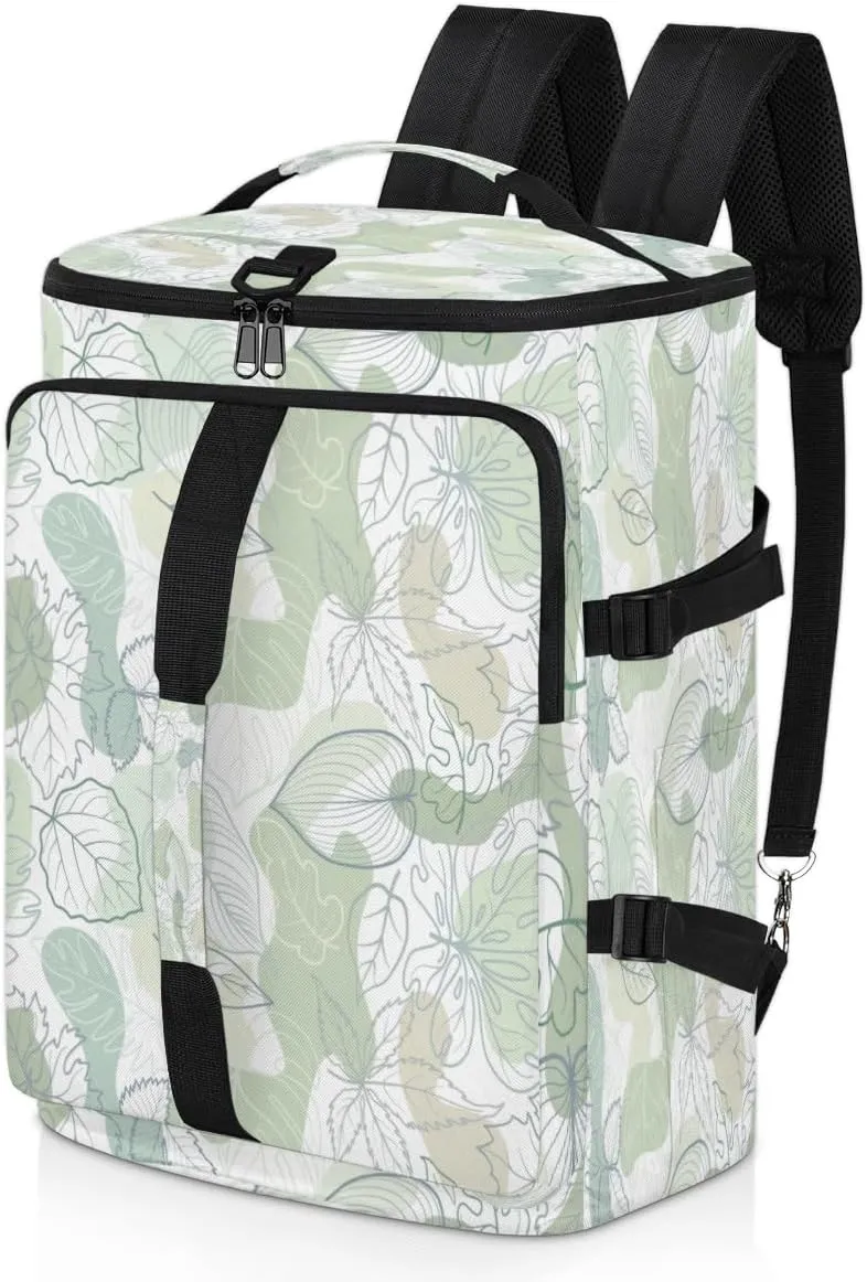 Large Sports Gym Bag With Shoe & Laptop Compartment 47L Waterproof Travel Duffel Bags for Men Women Cartoon Leaf Plant Luggage Backpack Duffle Bag