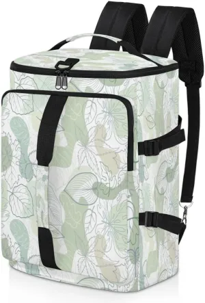 Large Sports Gym Bag With Shoe & Laptop Compartment 47L Waterproof Travel Duffel Bags for Men Women Cartoon Leaf Plant Luggage Backpack Duffle Bag