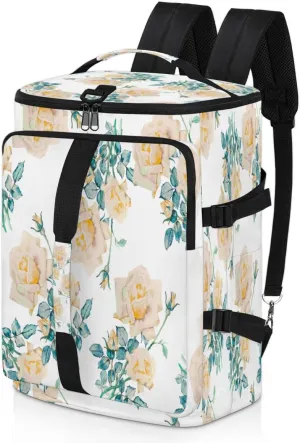 Large Sports Gym Bag With Shoe & Laptop Compartment 47L Waterproof Travel Duffel Bags for Men Women Cartoon Roses Luggage Backpack Duffle Bag