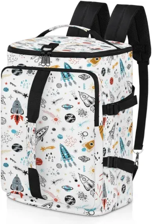 Large Sports Gym Bag With Shoe & Laptop Compartment 47L Waterproof Travel Duffel Bags for Men Women Cartoon Solar System Planet Luggage Backpack Duffle Bag