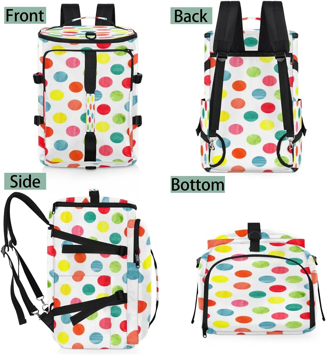 Large Sports Gym Bag With Shoe & Laptop Compartment 47L Waterproof Travel Duffel Bags for Men Women Colorful Circles Luggage Backpack Duffle Bag
