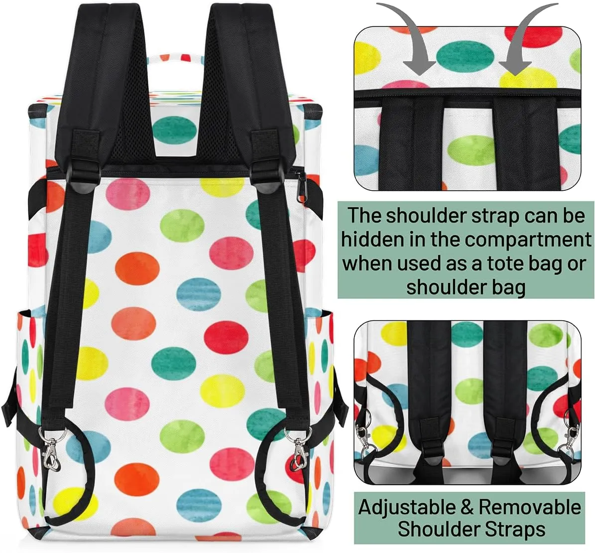 Large Sports Gym Bag With Shoe & Laptop Compartment 47L Waterproof Travel Duffel Bags for Men Women Colorful Circles Luggage Backpack Duffle Bag