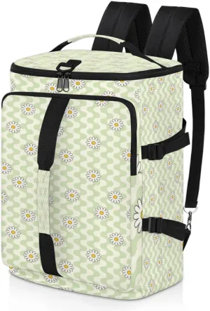 Large Sports Gym Bag With Shoe & Laptop Compartment 47L Waterproof Travel Duffel Bags for Men Women Daisy Cute Stripes Luggage Backpack Duffle Bag