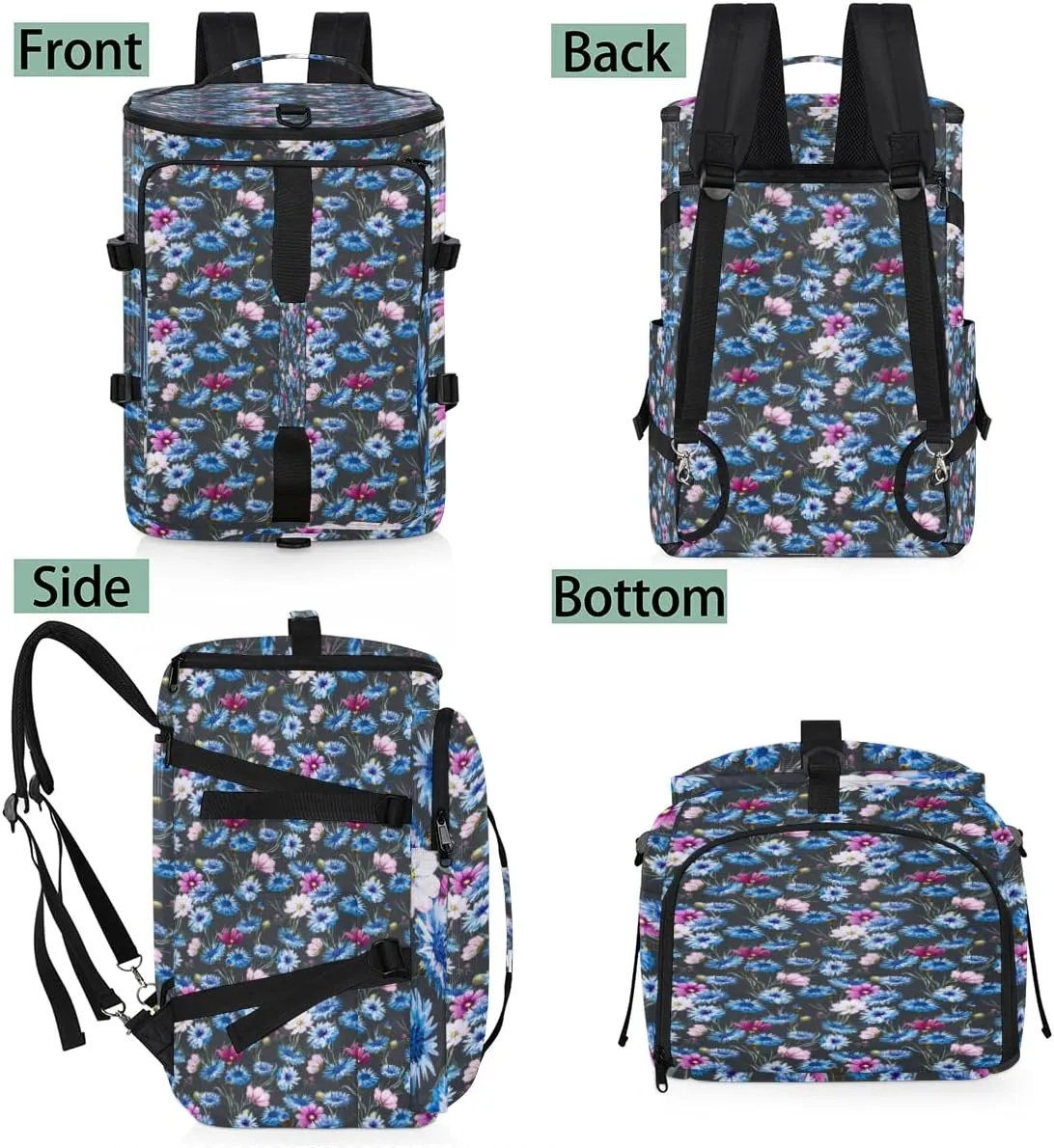 Large Sports Gym Bag With Shoe & Laptop Compartment 47L Waterproof Travel Duffel Bags for Men Women Daisy Design Luggage Backpack Duffle Bag