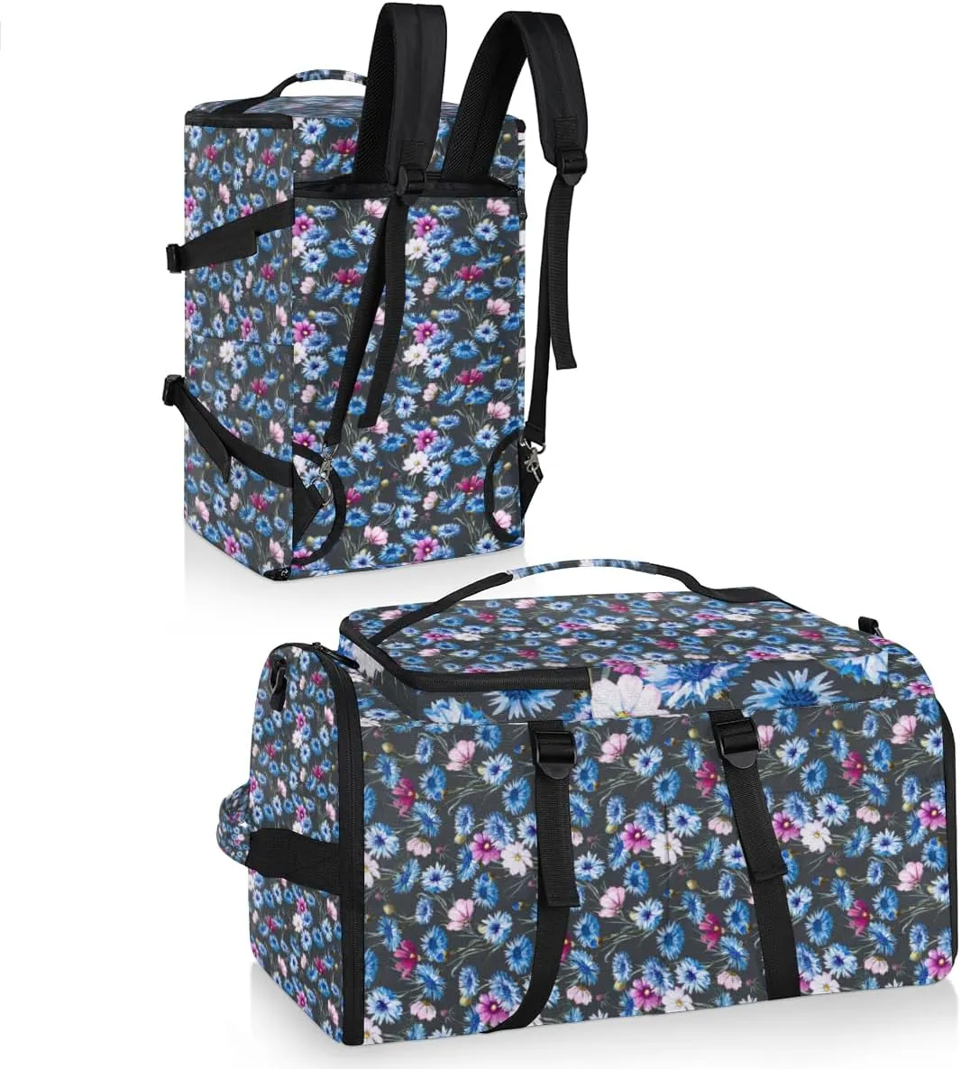 Large Sports Gym Bag With Shoe & Laptop Compartment 47L Waterproof Travel Duffel Bags for Men Women Daisy Design Luggage Backpack Duffle Bag