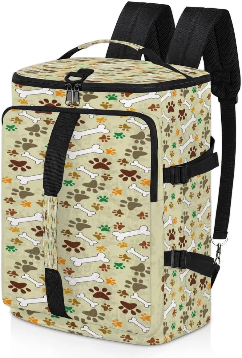 Large Sports Gym Bag With Shoe & Laptop Compartment 47L Waterproof Travel Duffel Bags for Men Women Dog Footprint Luggage Backpack Duffle Bag