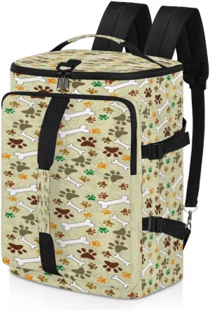 Large Sports Gym Bag With Shoe & Laptop Compartment 47L Waterproof Travel Duffel Bags for Men Women Dog Footprint Luggage Backpack Duffle Bag
