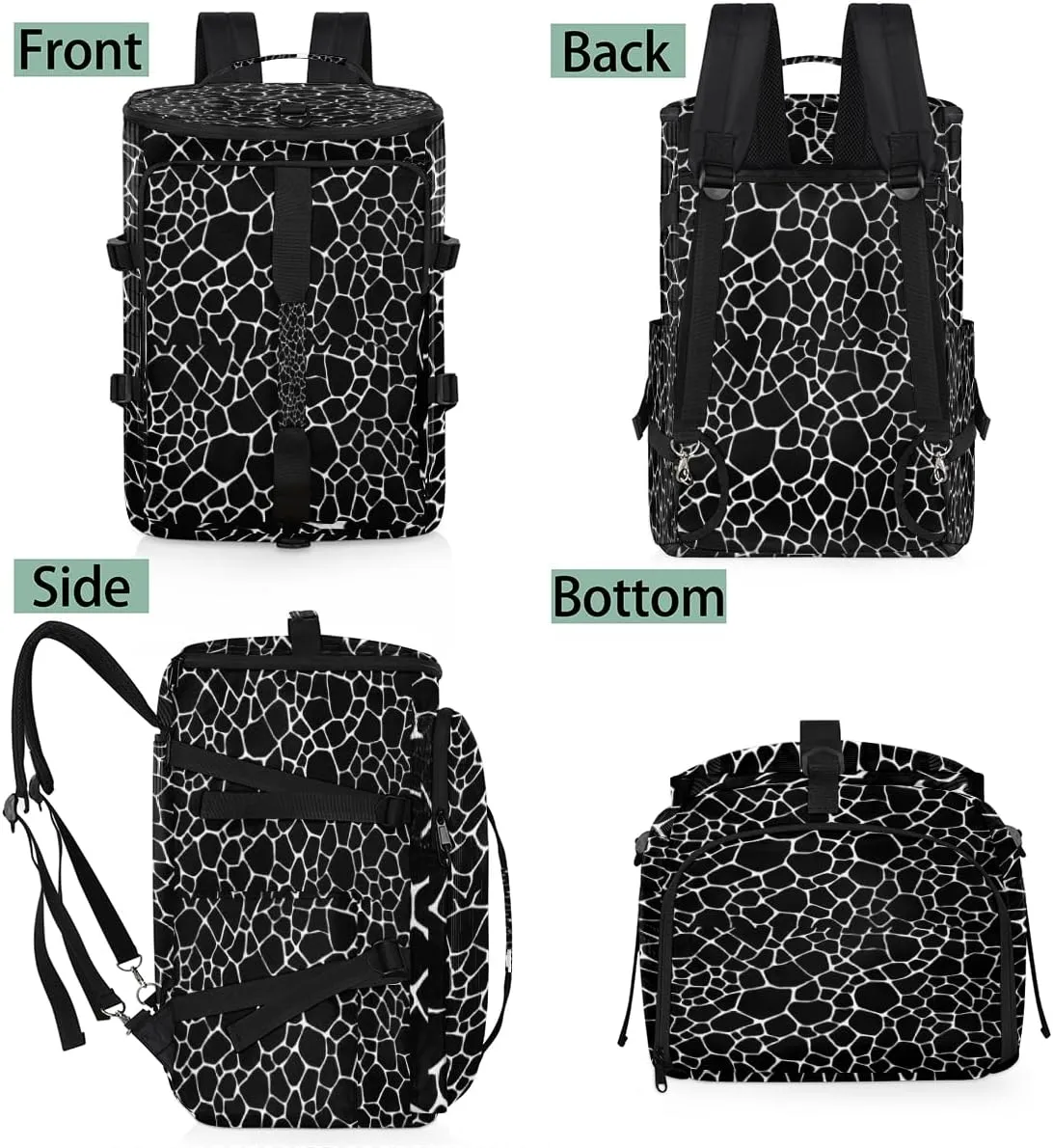 Large Sports Gym Bag With Shoe & Laptop Compartment 47L Waterproof Travel Duffel Bags for Men Women Giraffe Skin Luggage Backpack Duffle Bag