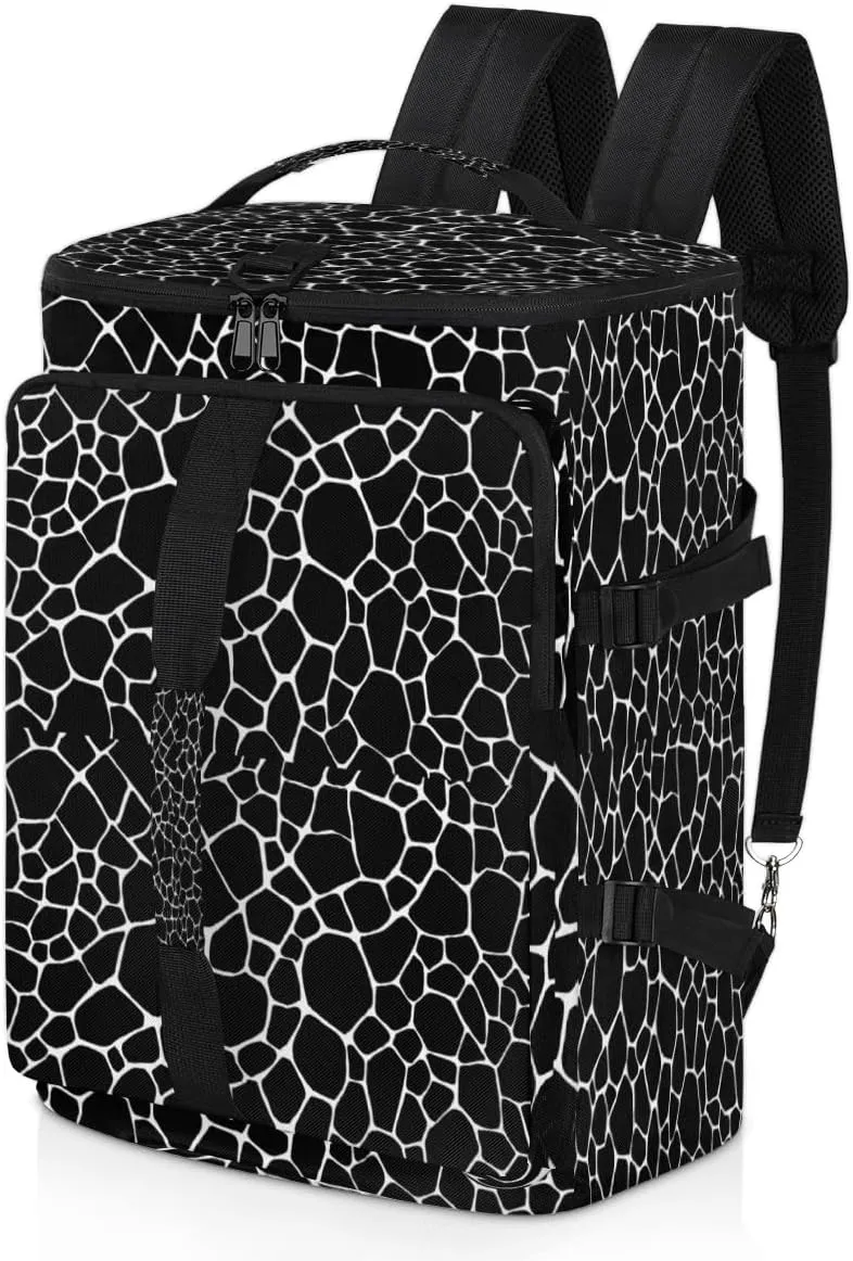 Large Sports Gym Bag With Shoe & Laptop Compartment 47L Waterproof Travel Duffel Bags for Men Women Giraffe Skin Luggage Backpack Duffle Bag