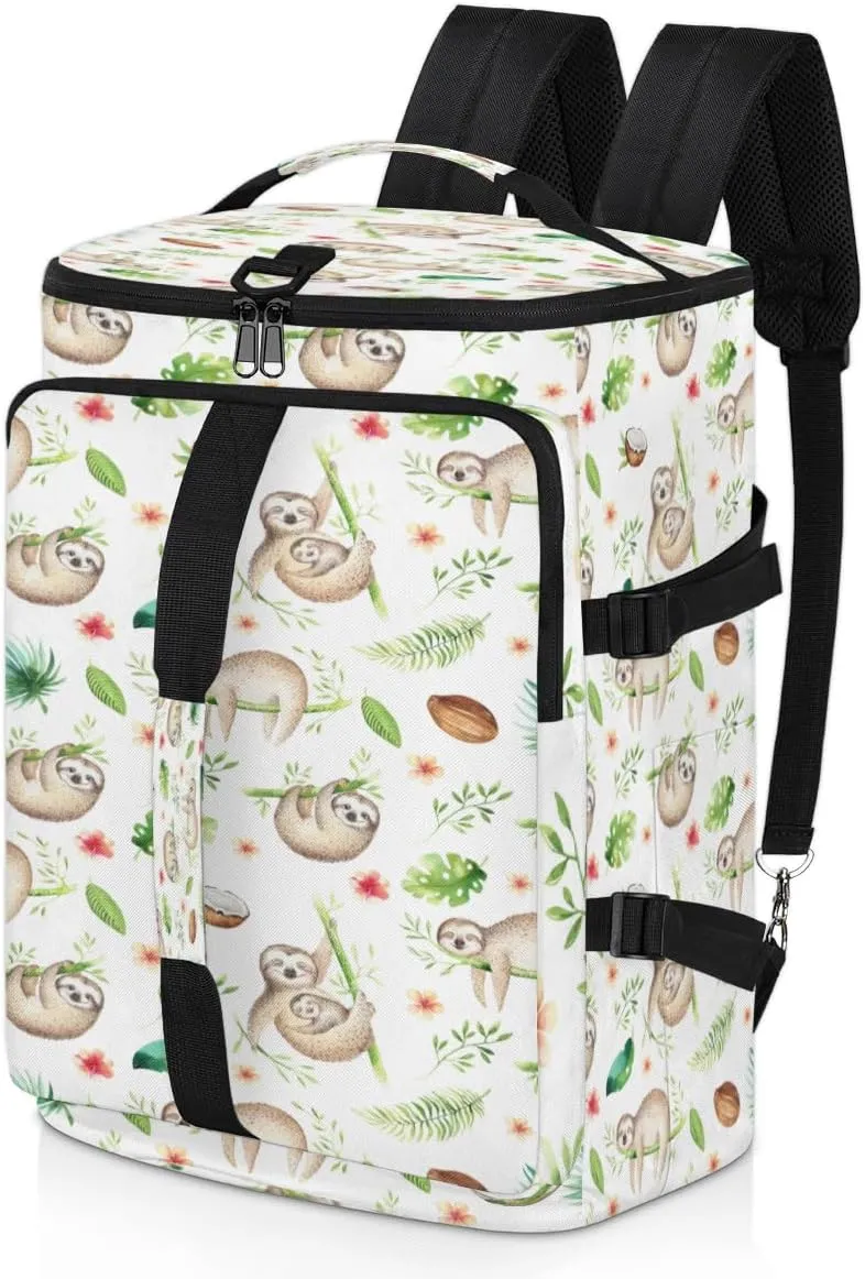 Large Sports Gym Bag With Shoe & Laptop Compartment 47L Waterproof Travel Duffel Bags for Men Women Sloths Luggage Backpack Duffle Bag