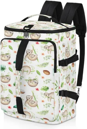 Large Sports Gym Bag With Shoe & Laptop Compartment 47L Waterproof Travel Duffel Bags for Men Women Sloths Luggage Backpack Duffle Bag