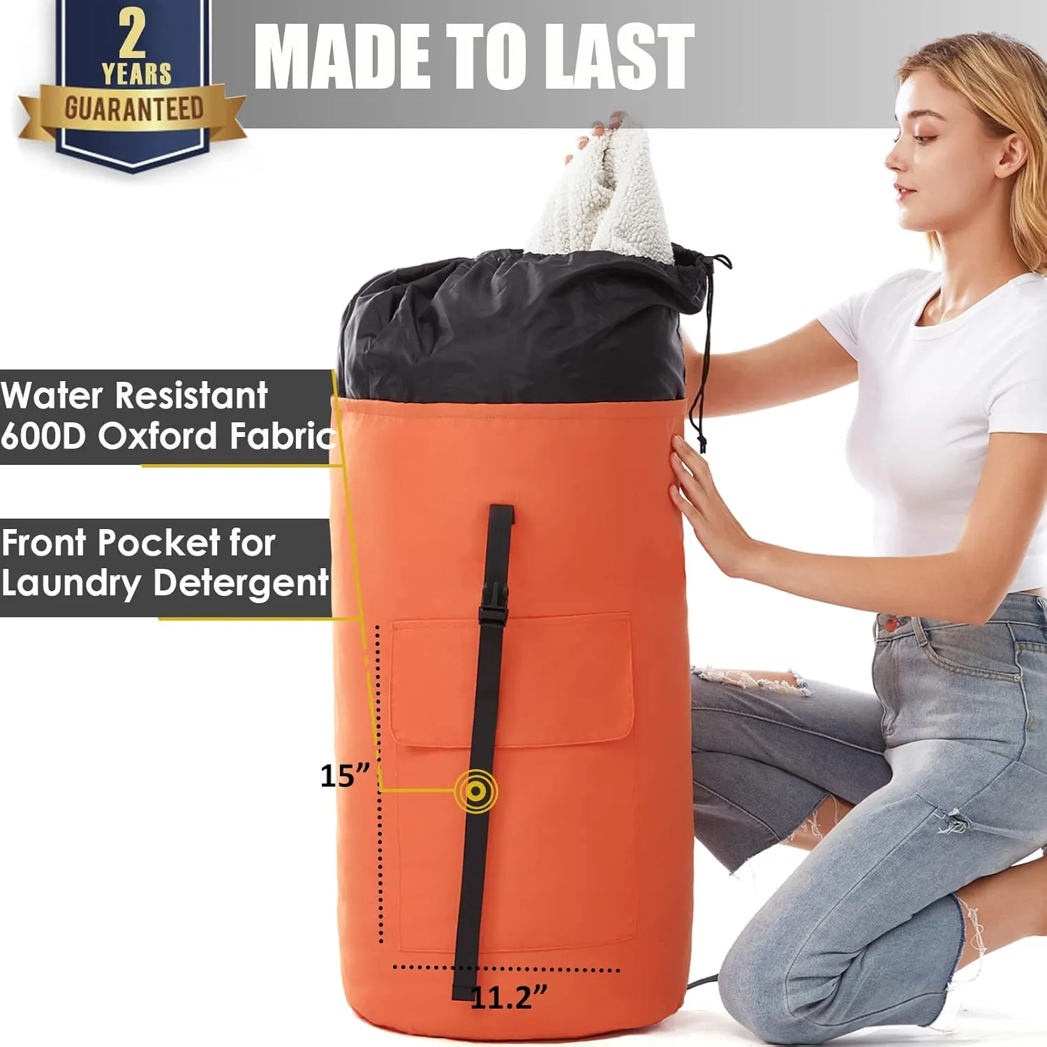 Laundry Bag Backpack, Extra Large Backpack Laundry Bag For College Students, Laundry Bags With Straps, Laundry Duffle, Dirty Clothes Bag, Heavy Duty Laundromat Bag, Dorm Room Essentials for Apartment