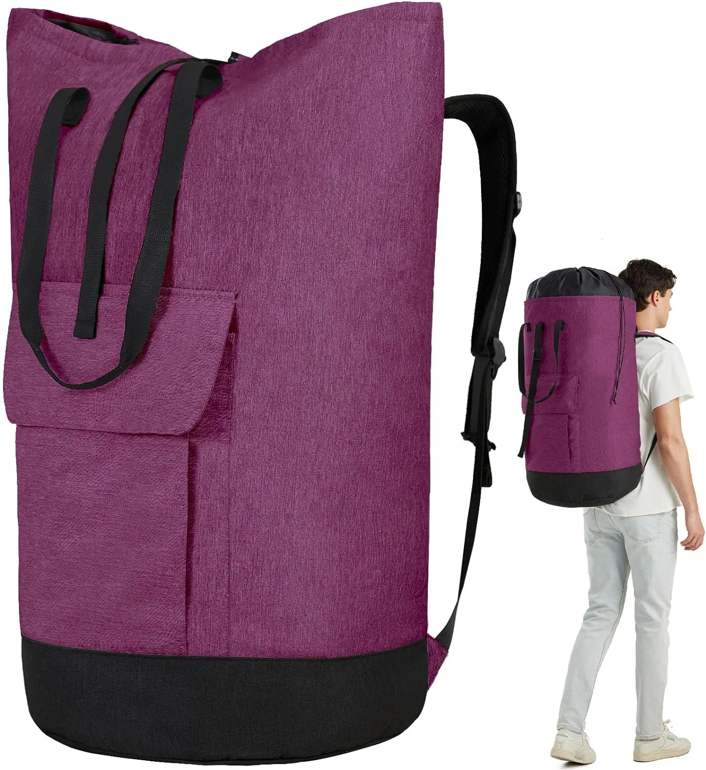 Laundry Bags Extra Large Heavy Duty, 115L Laundry Bag Backpack for College, Laundry Backpack, Laundry Bags with Straps, Large Laundromat Bag, College Dorm Essentials for Guys