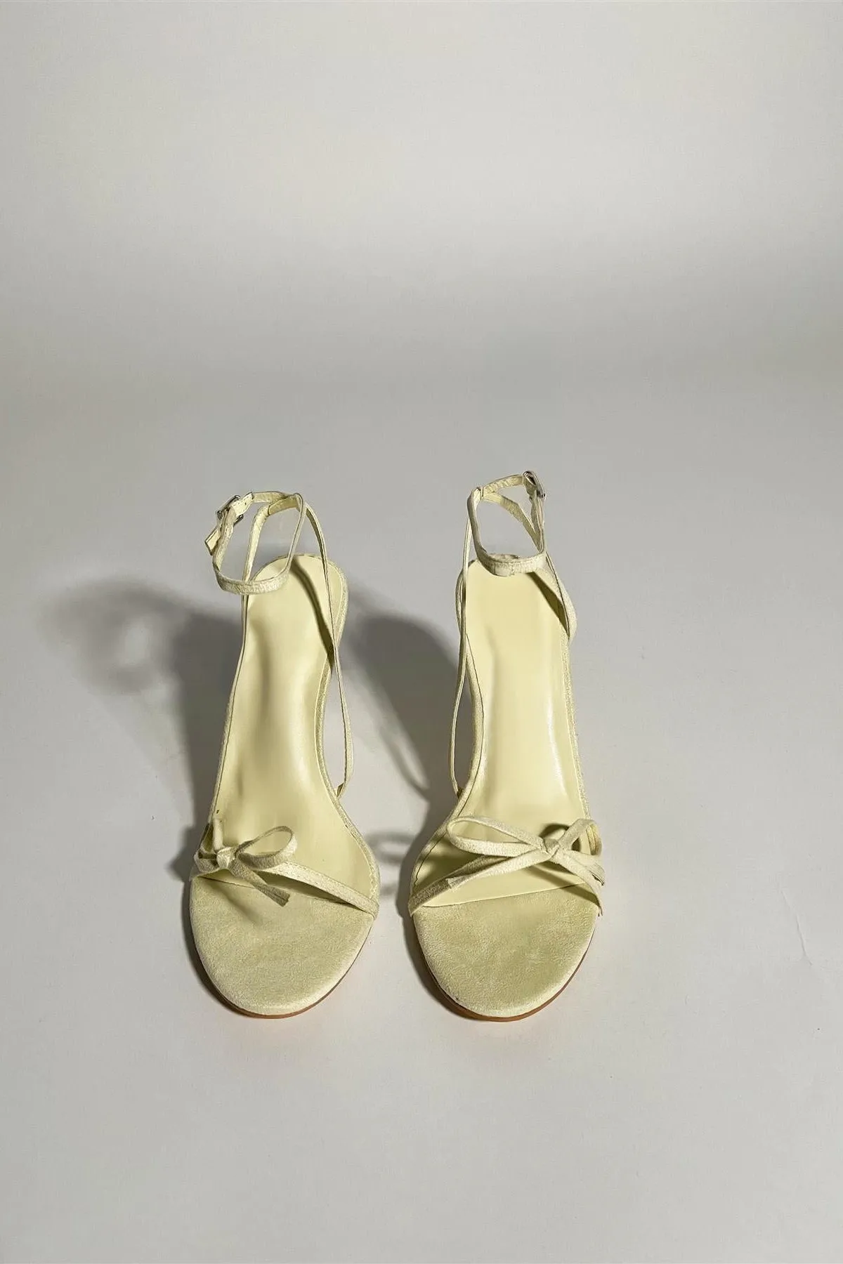 Lemon-Yellow-Micro Bow High-Heels
