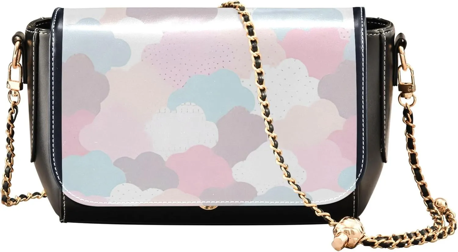 Leopard Jaguar Print Pink PU Leather Shoulder Bag Waterproof Women Crossbody Bag Purses Trendy Purse with Chain Strap