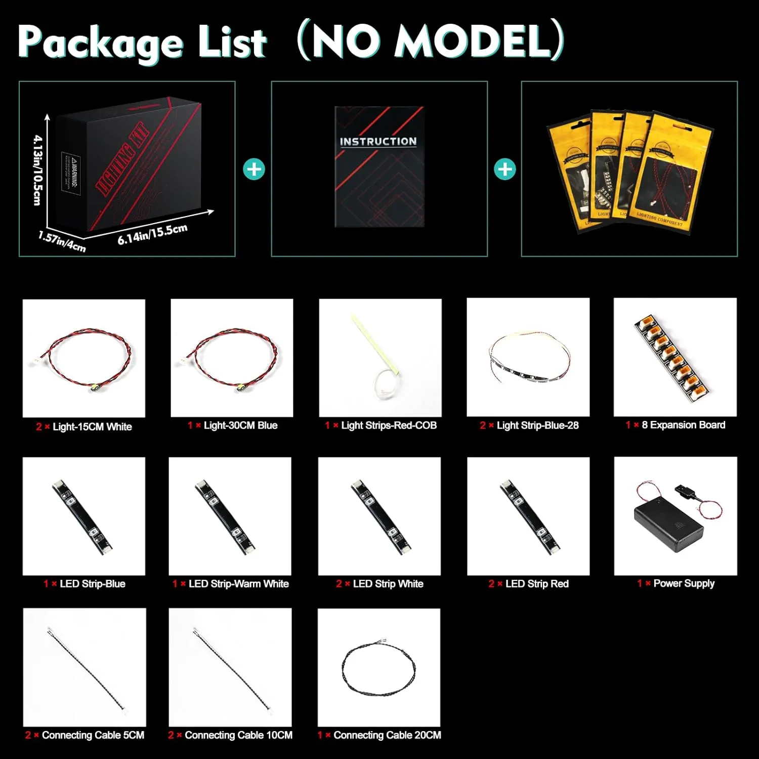 Light kit Compatible with Lego 42204 Fast and Furious Toyota Supra MK4 - No Model Only Light, LED Lighting Accessories Compatible with Lego Toyota Supra MK4 (The Fast and The Furious) 42204