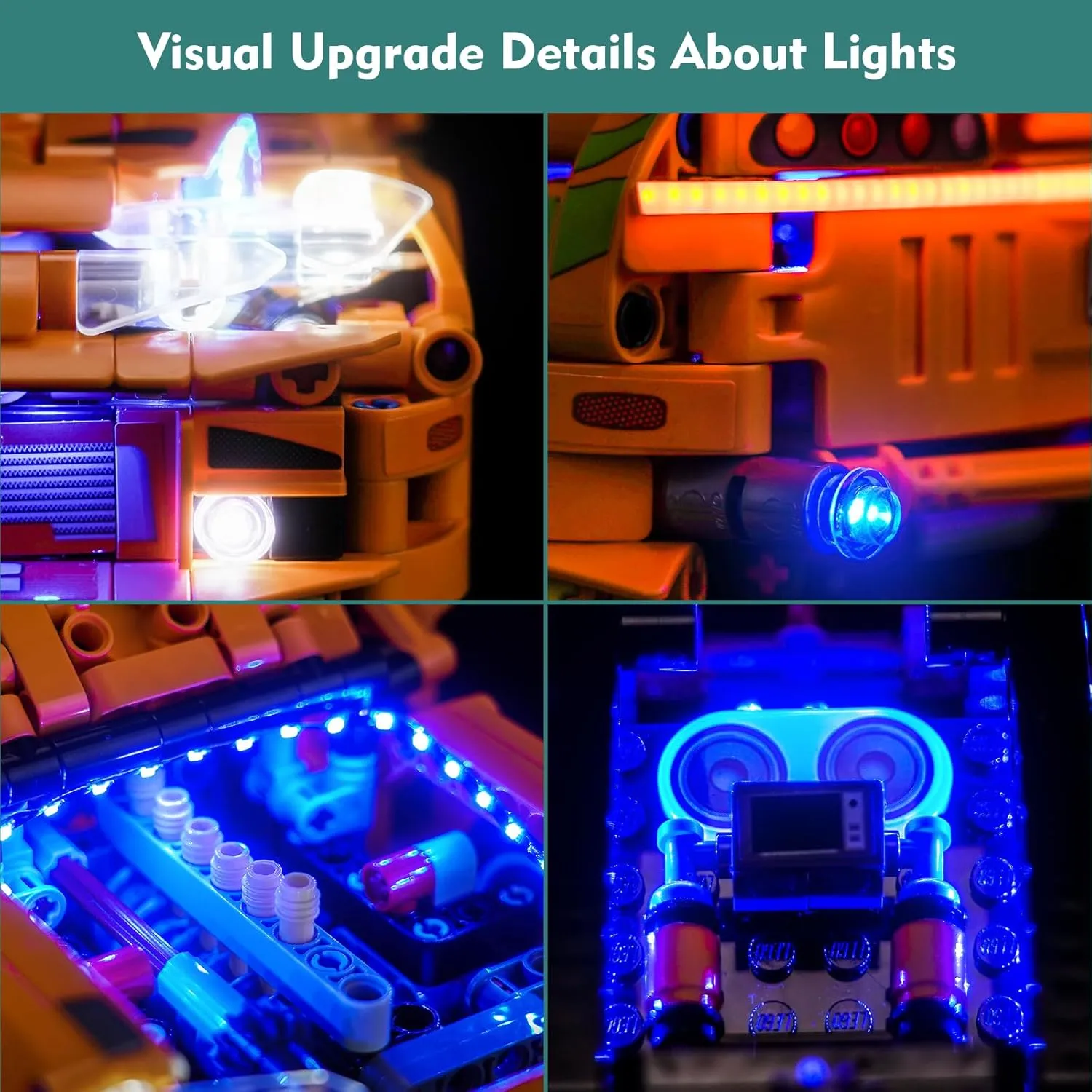 Light kit Compatible with Lego 42204 Fast and Furious Toyota Supra MK4 - No Model Only Light, LED Lighting Accessories Compatible with Lego Toyota Supra MK4 (The Fast and The Furious) 42204