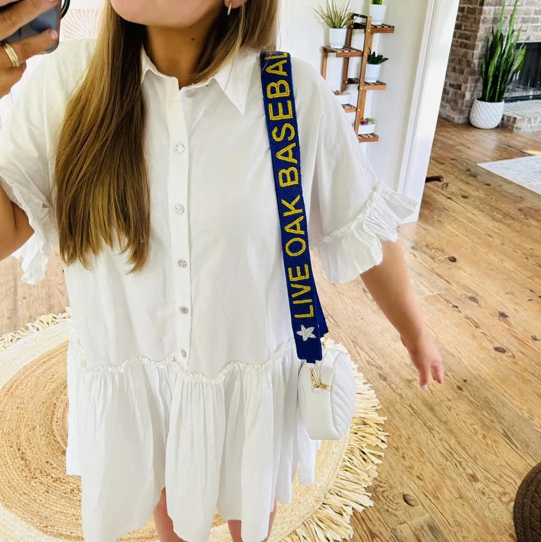 Live Oak Baseball | Custom Beaded Purse Strap