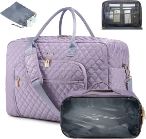 LOVEVOOK Travel Duffle Bag, Weekender Bag for Women with Toiletry Bag Carry on Overnight Bag with Laptop Compartment, Yoga Gym Bag with Wet Pocket Shoe Bag, Hospital Bag for Labor and Delivery
